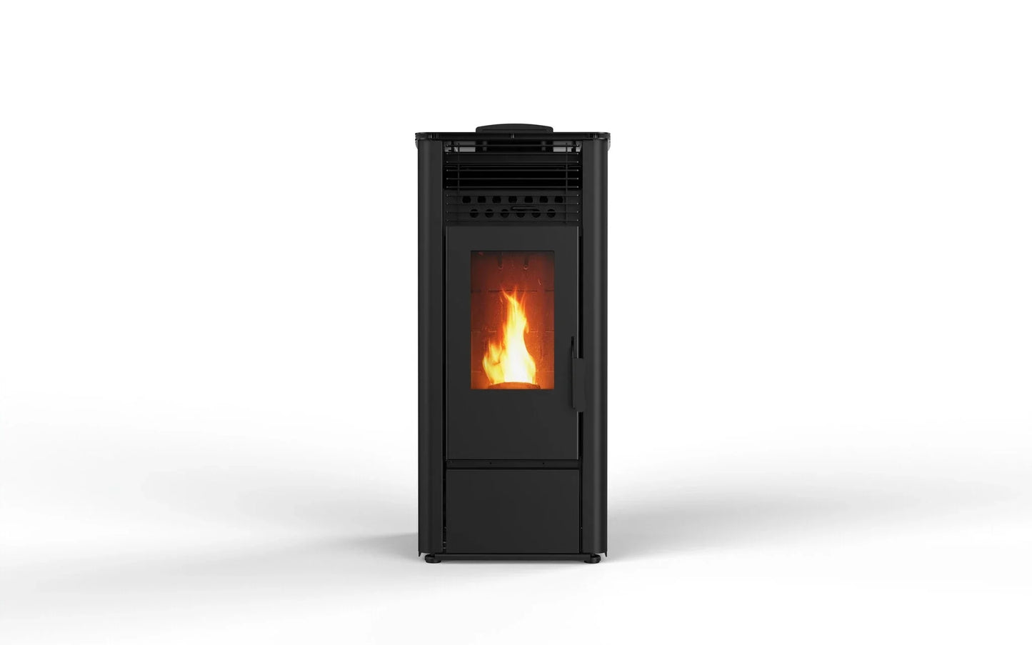 Poêle à granulés - 9,6 kW 80 -90 m² - 5 niveaux - minuterie - KM1009A - Noir