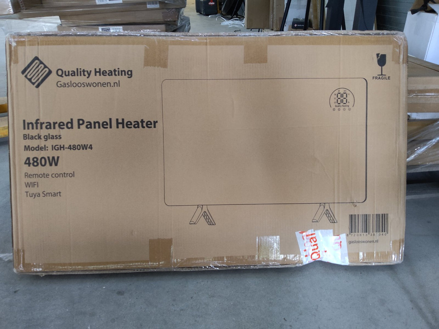 Tweedekans - QH-GD Elegant Serie verplaatsbaar infraroodpaneel - 450Watt 50 x 90 cm