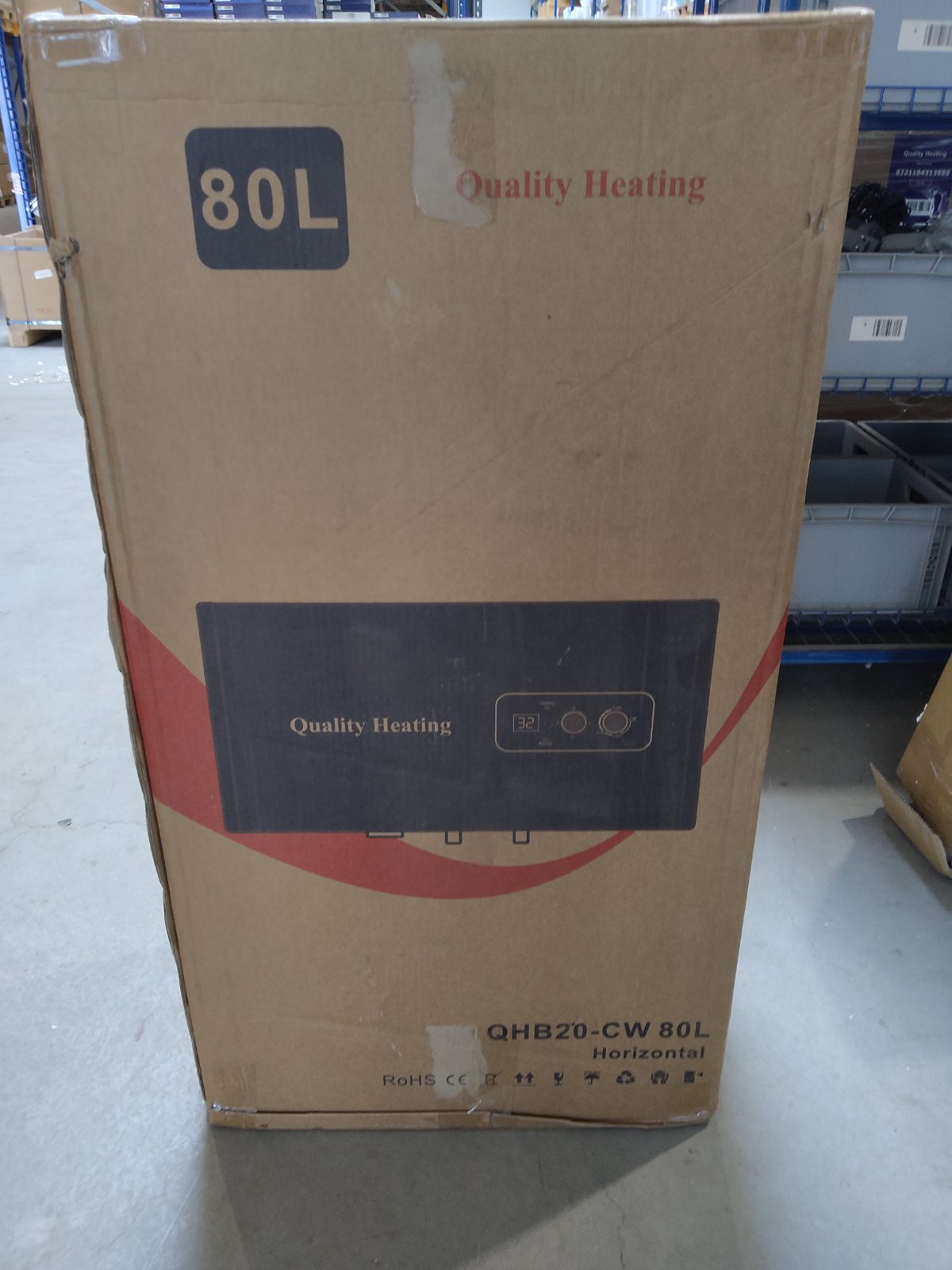 Tweedekans - 80 Liter QH dual horizontaal elektrische boiler met digitale bediening - 80 Liter QH dual horizontaal elektrische boiler met digitale bediening