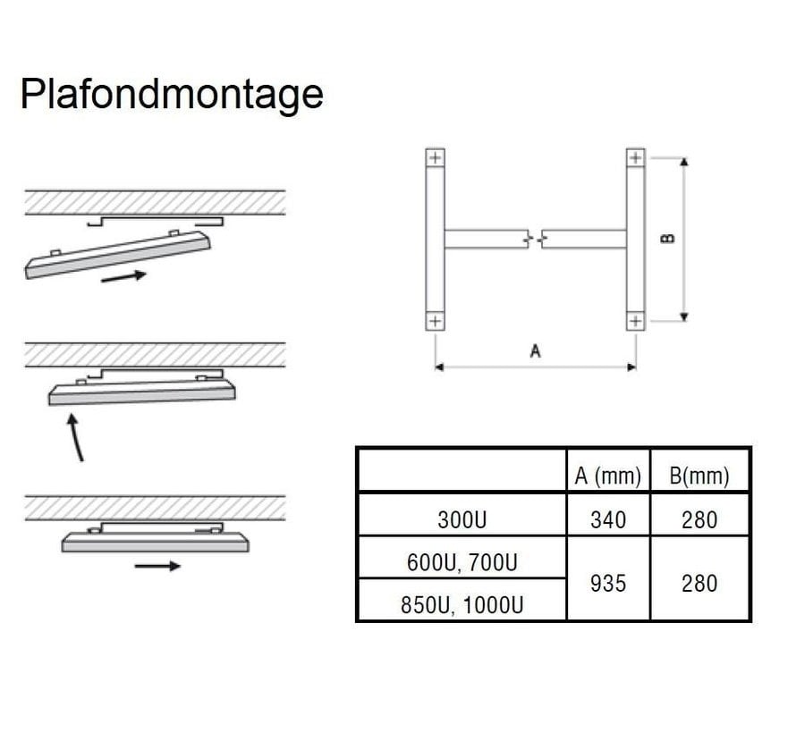 Panneau infrarouge Ecosun P-Serie 60 x 150 cm - 850 Watts