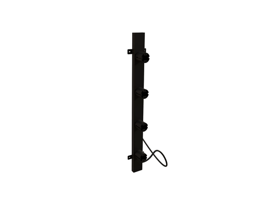 Radiateur sèche-serviettes électrique noir avec thermostat L-SR0003-B