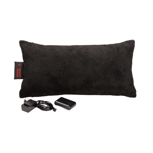 Coussin chauffant Warmy Teddy noir 30 x 60 cm
