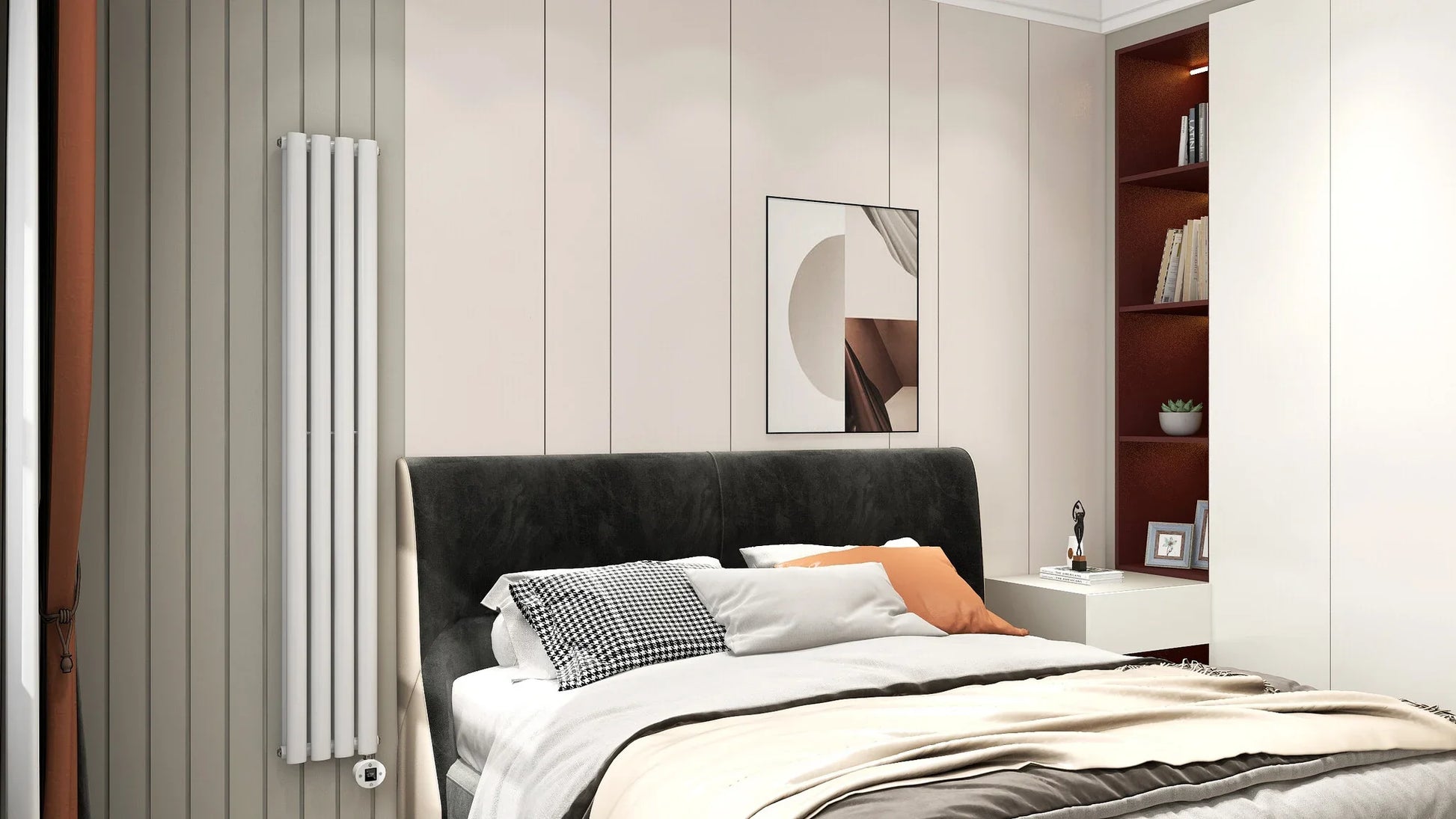 Radiateur électrique vertical blanc Calysta 1000Watt