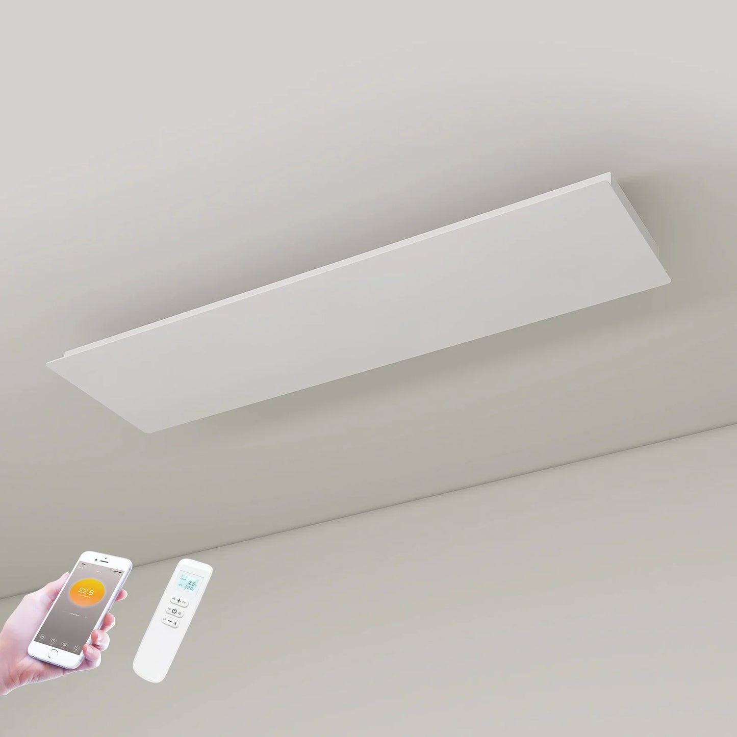 Panneau infrarouge Wifi QH-ThermoAura Série 1150 watts 87x33 cm