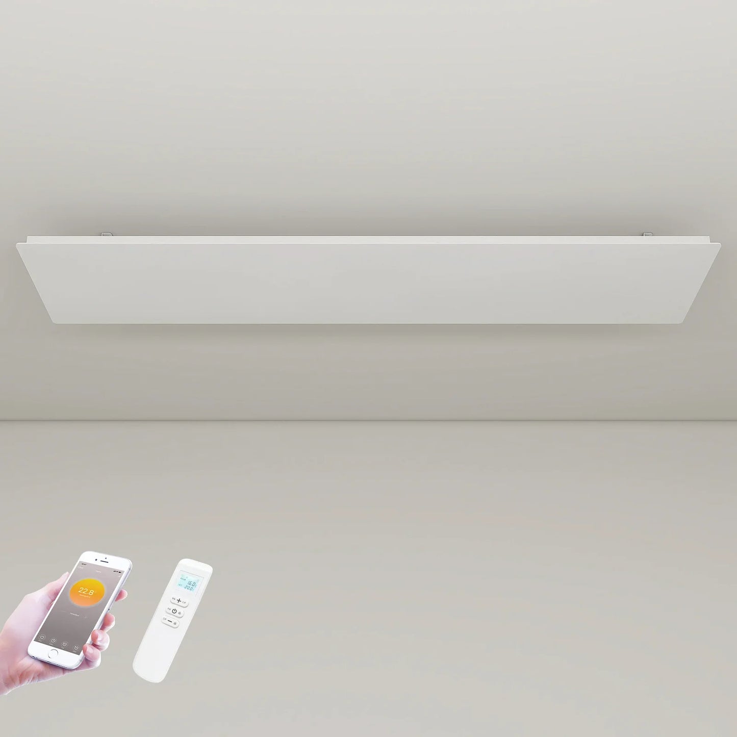 Panneau infrarouge Wifi QH-ThermoAura Série 1150 watts 87x33 cm