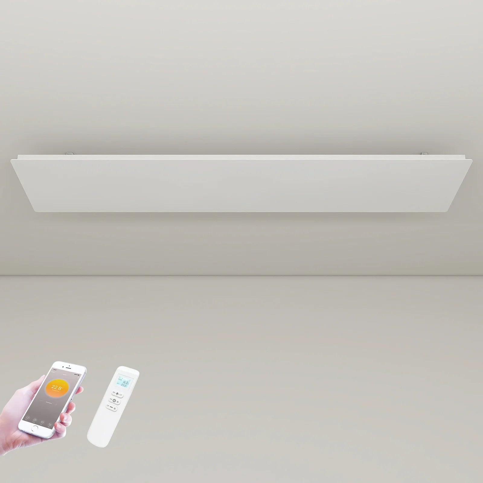 Panneau infrarouge Wifi QH-ThermoAura Série 1150 watts 87x33 cm