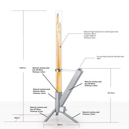 P01 HeatRocket poêle à granulés Chauffage de qualité 5,0 kW