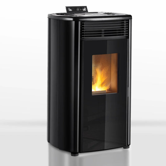 Poêle à granulés - 9,9 kW - pour 80-100 m² - 5 niveaux - minuterie - CR9 - double porte