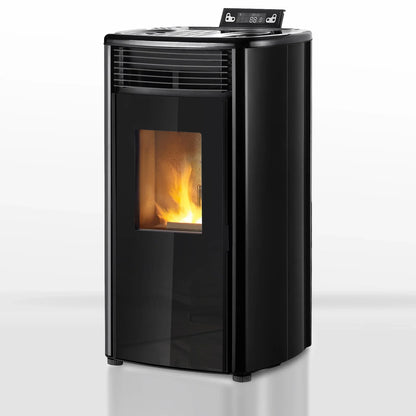 Poêle à granulés - 9,9 kW - pour 80-100 m² - 5 niveaux - minuterie - CR9 - double porte