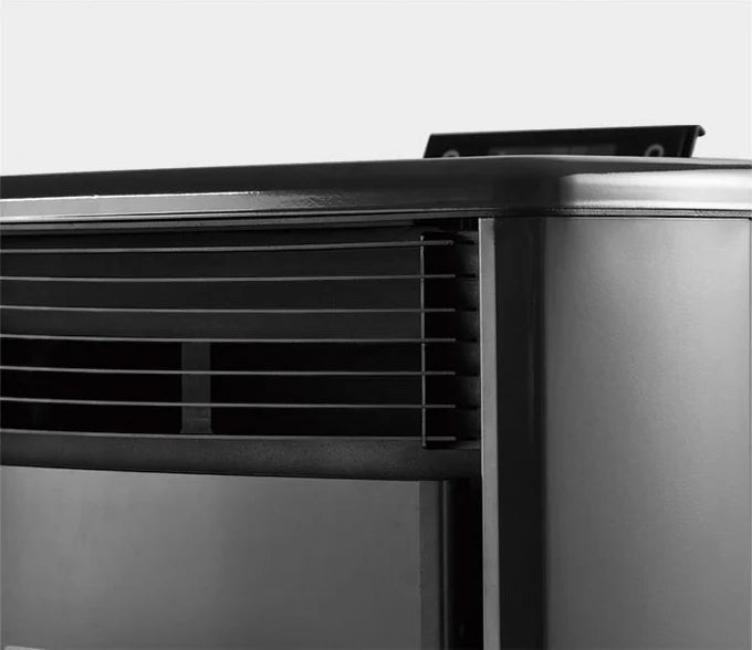 Poêle à granulés - 9,9 kW - pour 80-100 m² - 5 niveaux - minuterie - CR9 - double porte