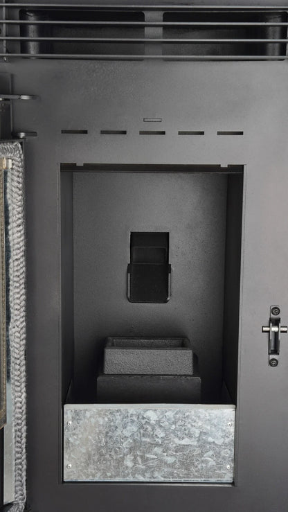 Poêle à granulés - 9,9 kW - pour 80-100 m² - 5 niveaux - minuterie - CR9 - double porte