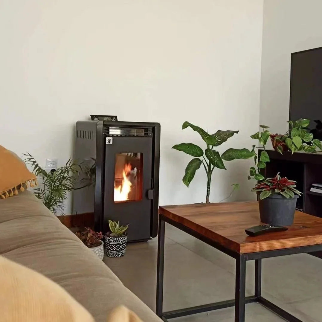Poêle à granulés - 6kW - pour 40-60 m² - 5 niveaux - minuterie - CR10-2