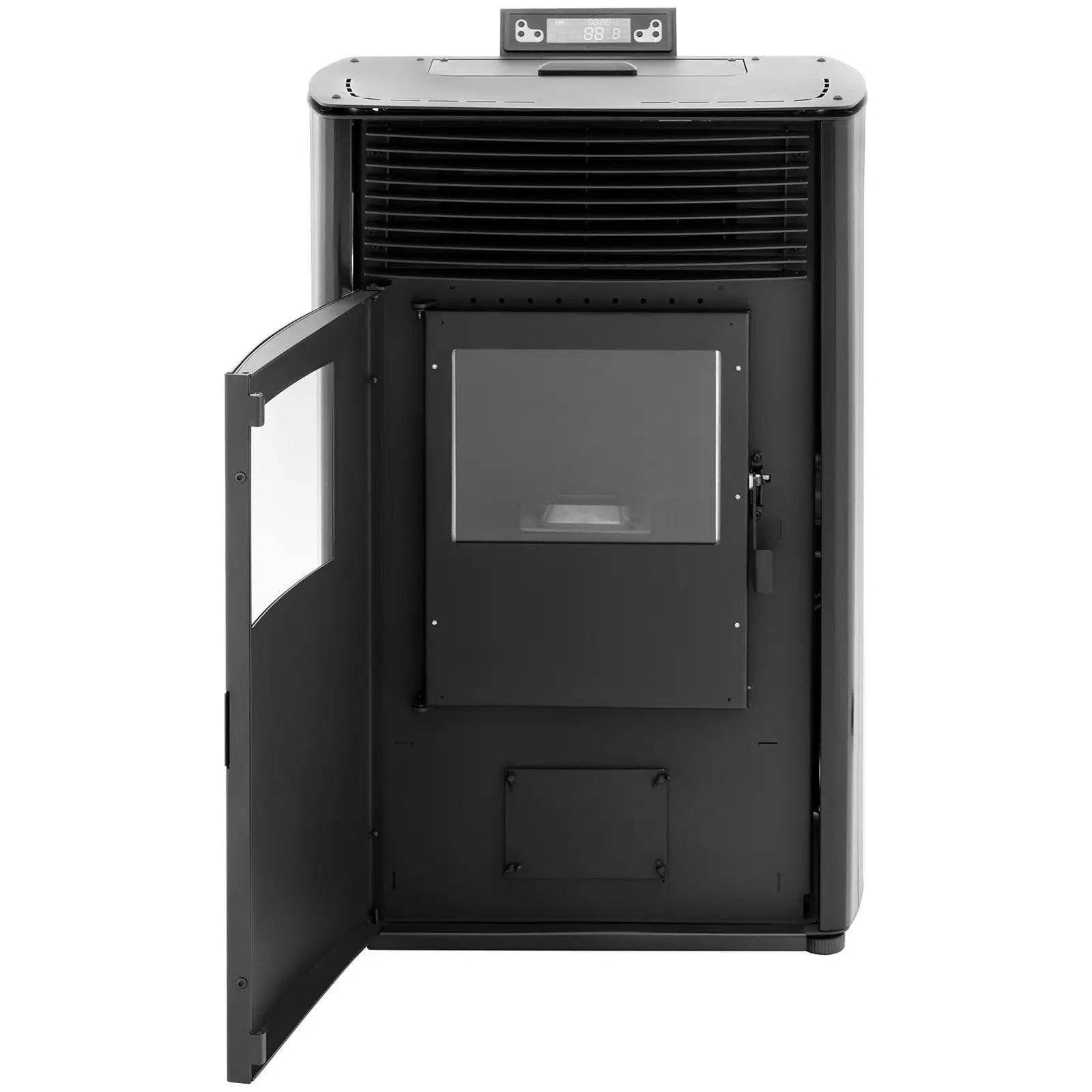 Poêle à granulés - 13.1kW - pour 80-100 m2 - 5 niveaux - minuterie - CR04 Noir