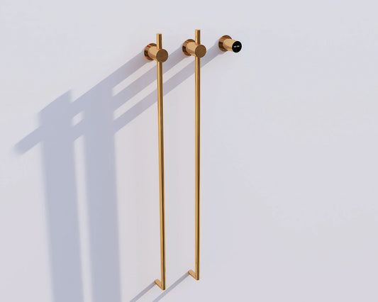 Elektrische handdoek radiator gold met thermostaat L-SR0200-T