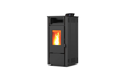 Poêle à granulés - 7,7 kW 70-80 m² - 5 niveaux - minuterie - KM0805A - Noir