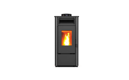 Poêle à granulés - 7,7 kW 70-80 m² - 5 niveaux - minuterie - KM0805A - Noir