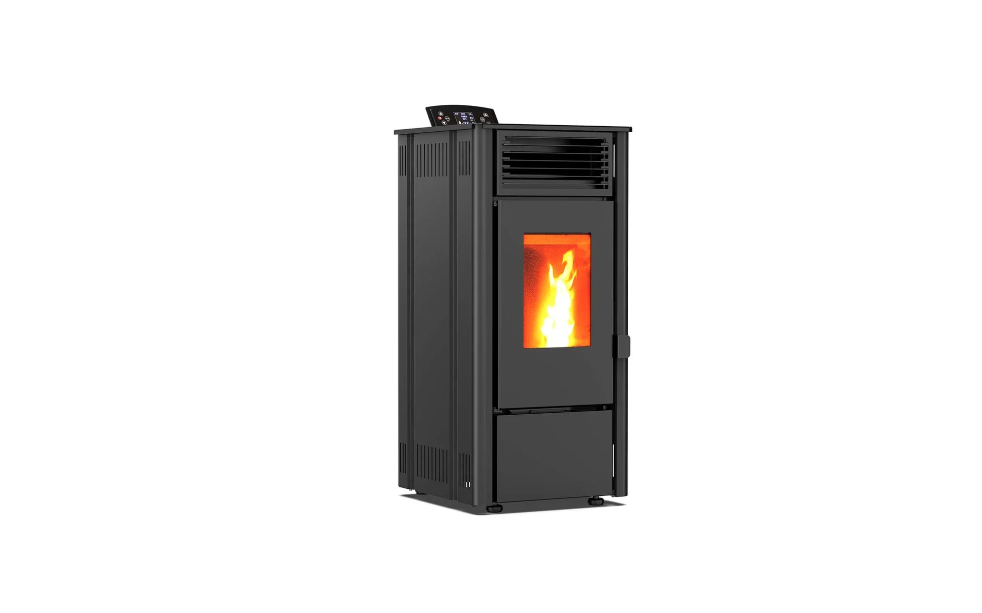 Poêle à granulés - 7,7 kW 70-80 m² - 5 niveaux - minuterie - KM0805A - Noir