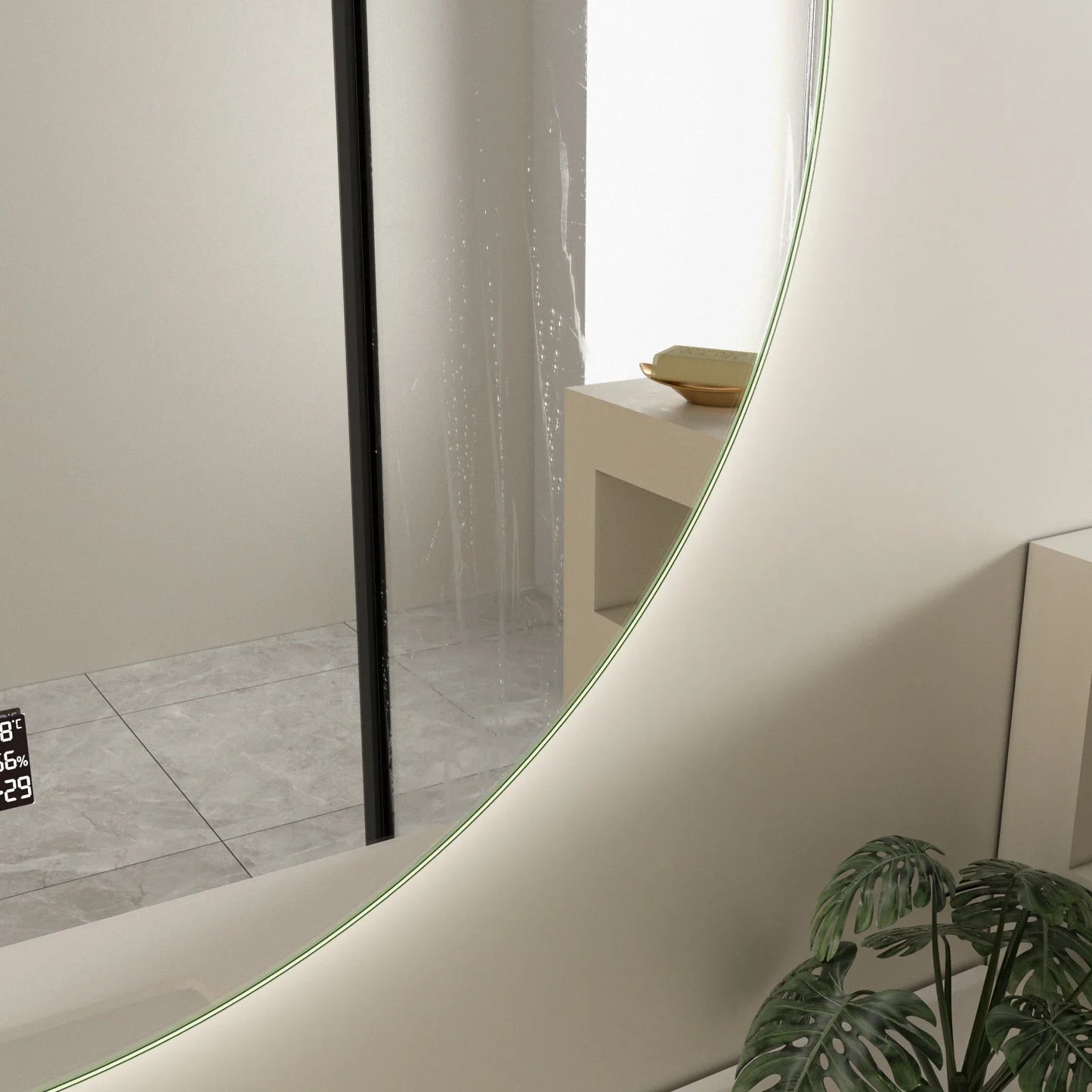 Smart spiegel rond 80cm frameloos met led verlichting, anti-condens en wifi