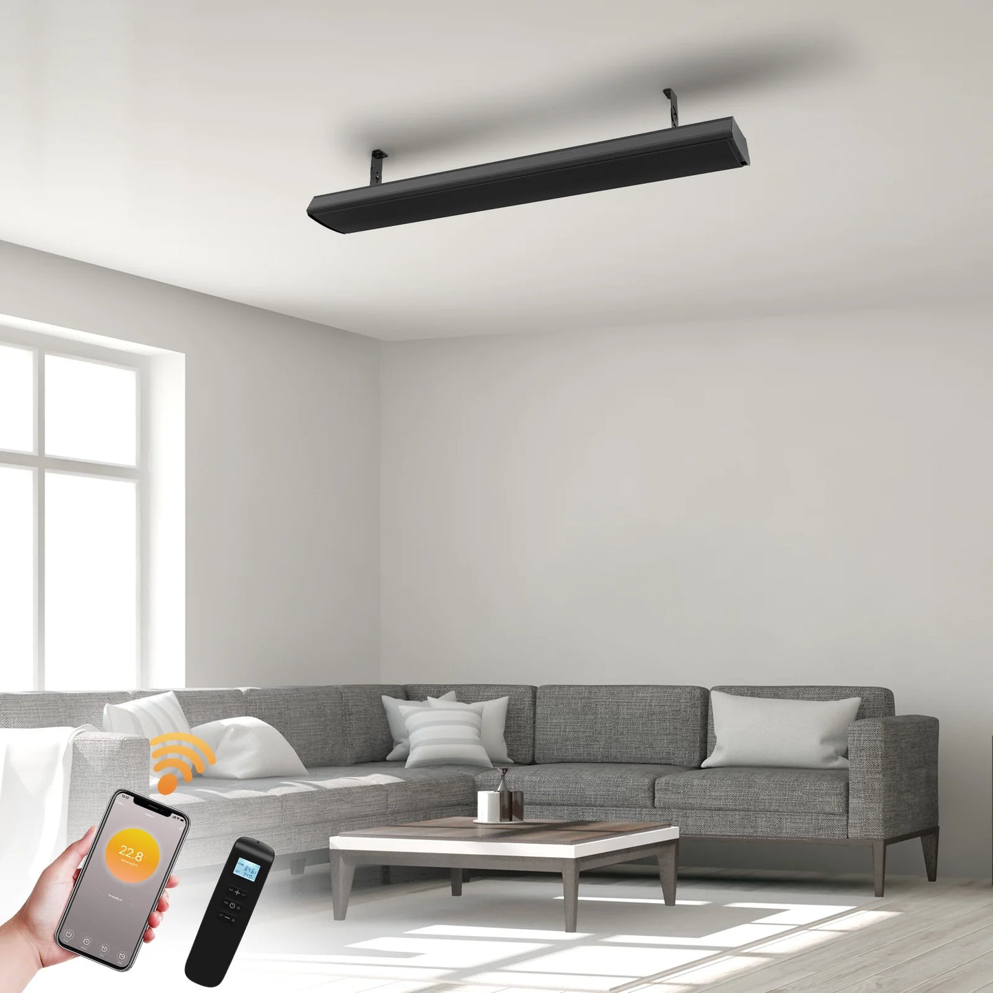 Infrarood terrasheater Thermolux met wifi en thermostaat
