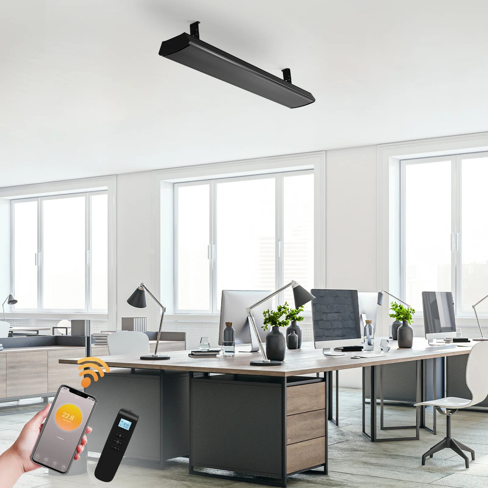 Infrarood terrasheater Thermolux met wifi en thermostaat