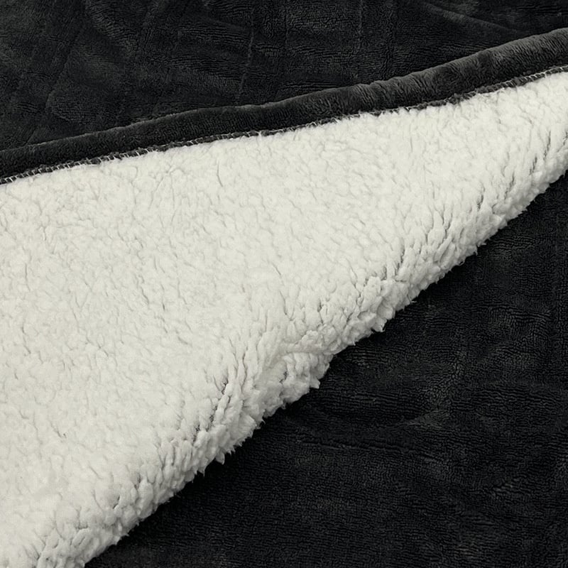 Elektrische omslagdeken - Warmtedeken - 1 persoons - 180x150 cm - Fleece - black -