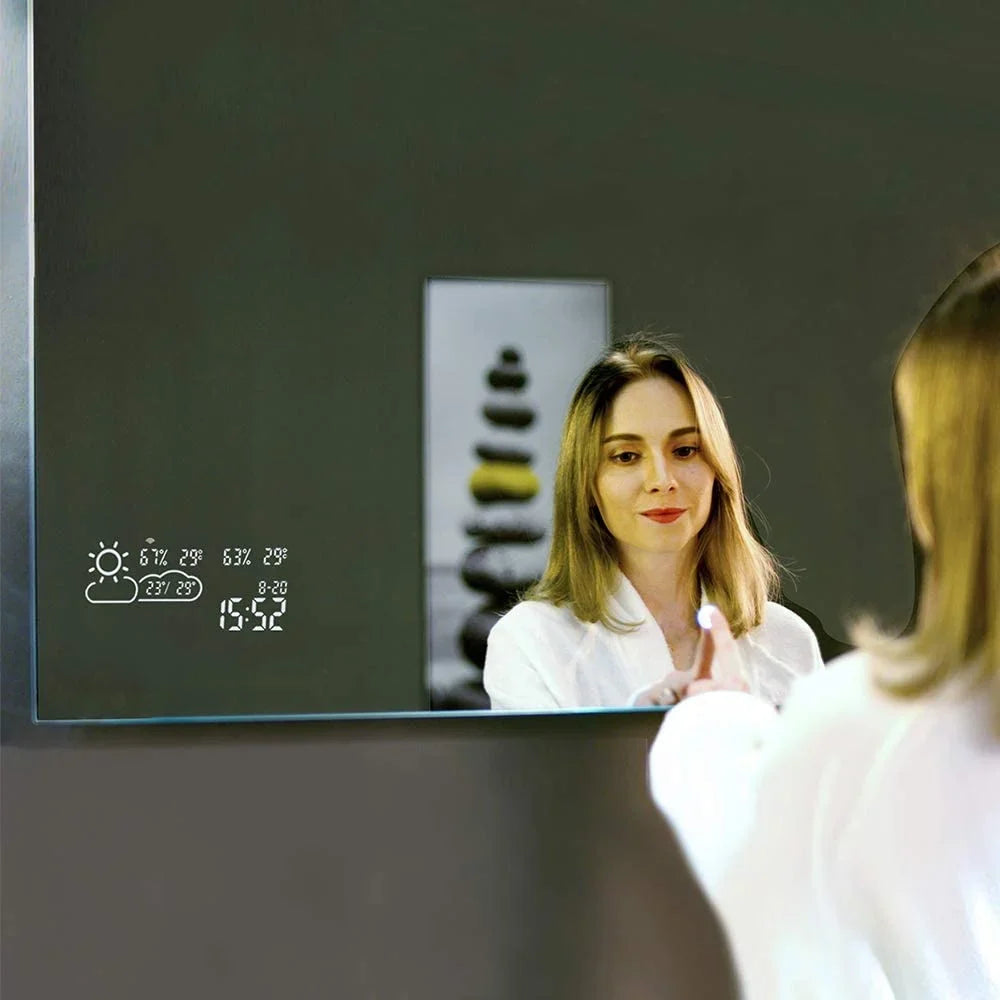 Miroir intelligent avec éclairage LED chauffage infrarouge 60X60 200Watt