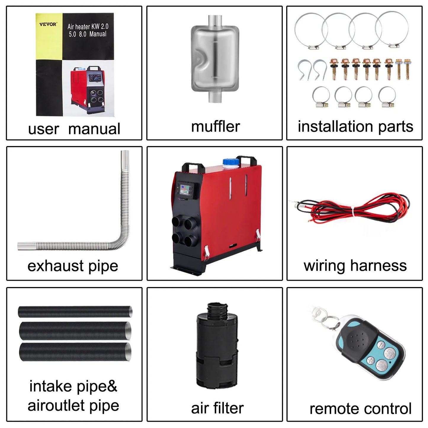 Draagbare 8 kW Diesel standkachel