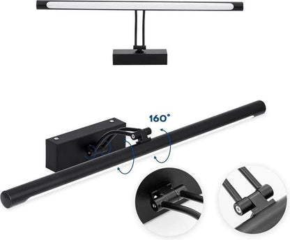 Lampe miroir éclairage LED noir réglable