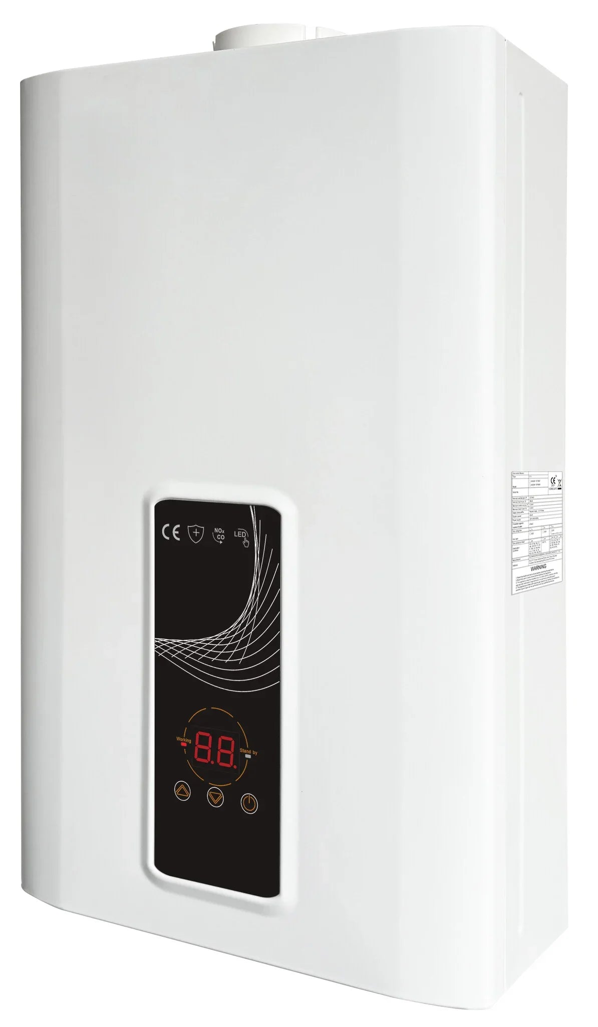 EcoTherm Electronische geiser 230V Digitaal 13L Low Nox Propaan gesloten kamer
