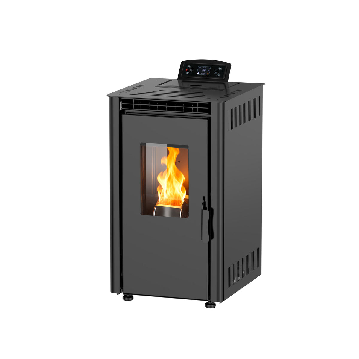 Pelletkachel - 6.9 kW 60 m² - 5 niveaus - timer - KT0702A - Black