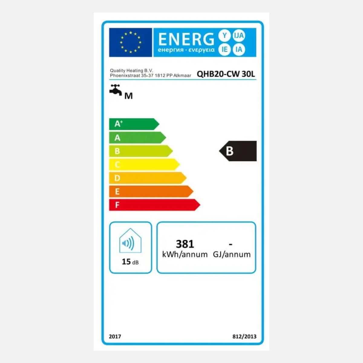 30 Liter QH dual elektrische boiler met digitale bediening