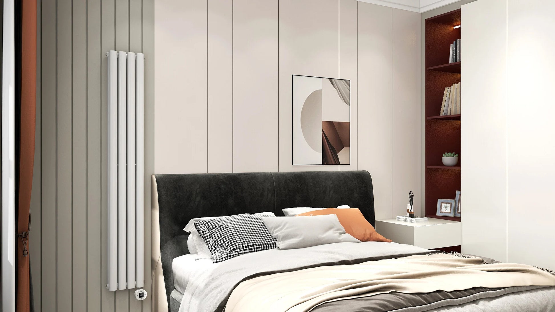 Tweedekans - Elektrische radiator verticaal wit Calysta 1000Watt - Default