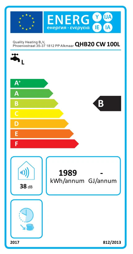 100 Liter QH dual elektrische boiler met mechanische bediening