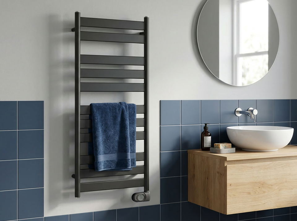 Adax Wave elektrische handdoekradiator Black