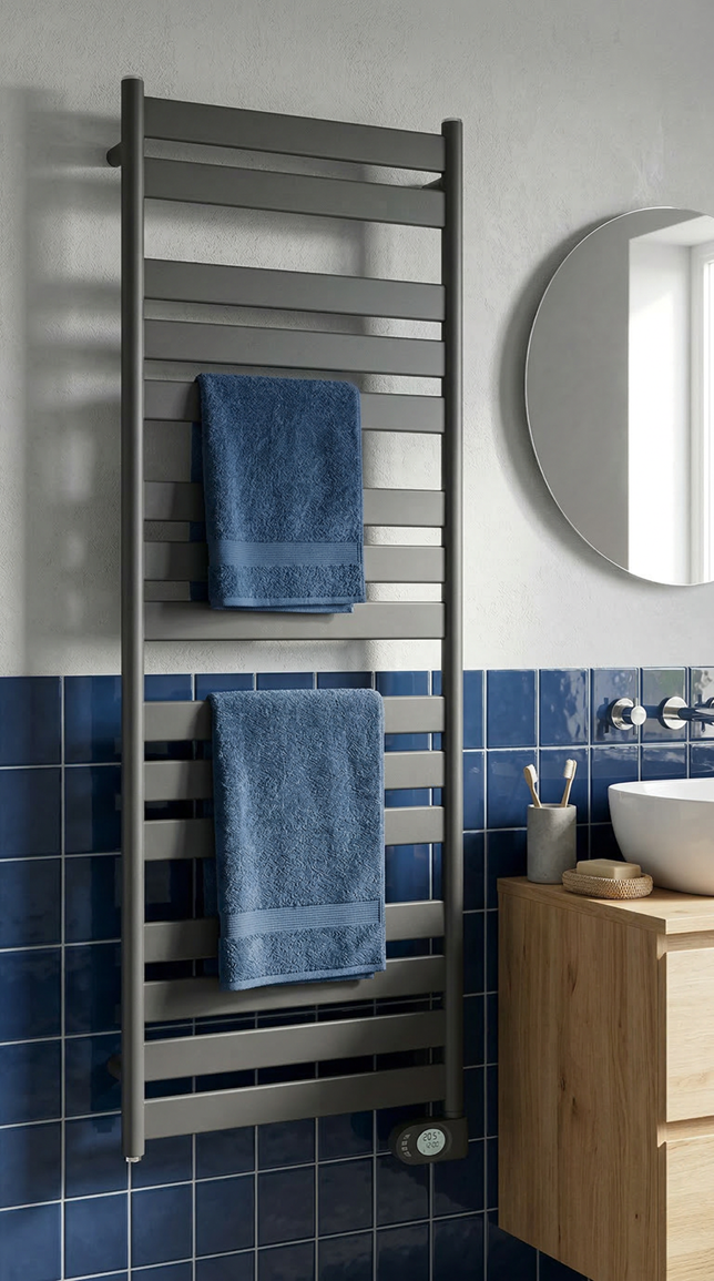 Adax Wave elektrische handdoekradiator Black