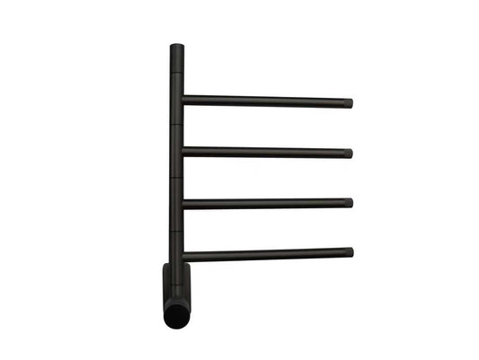 Elektrische handdoek radiator black met thermostaat