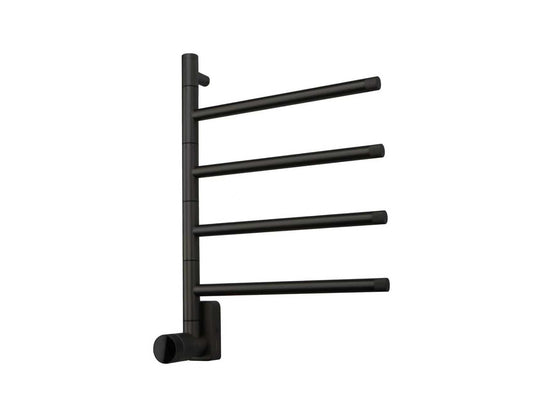 Elektrische handdoek radiator black met thermostaat
