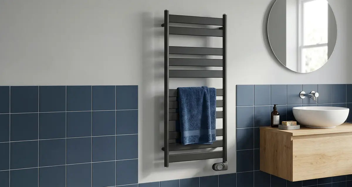 Adax Comfort elektrische handdoekradiator zwart