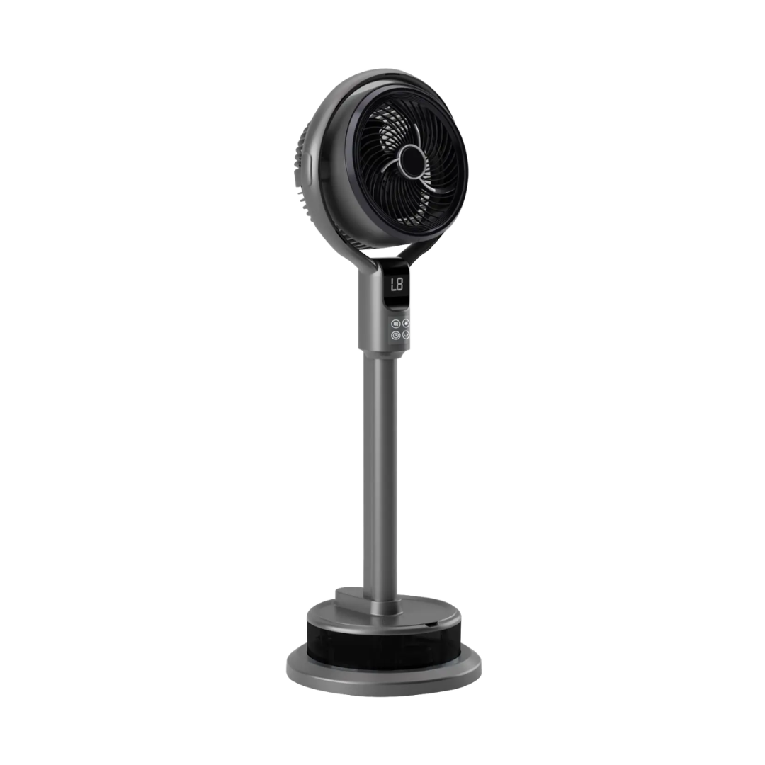 Ventilateur brumisateur avec télécommande, minuterie et humidificateur
