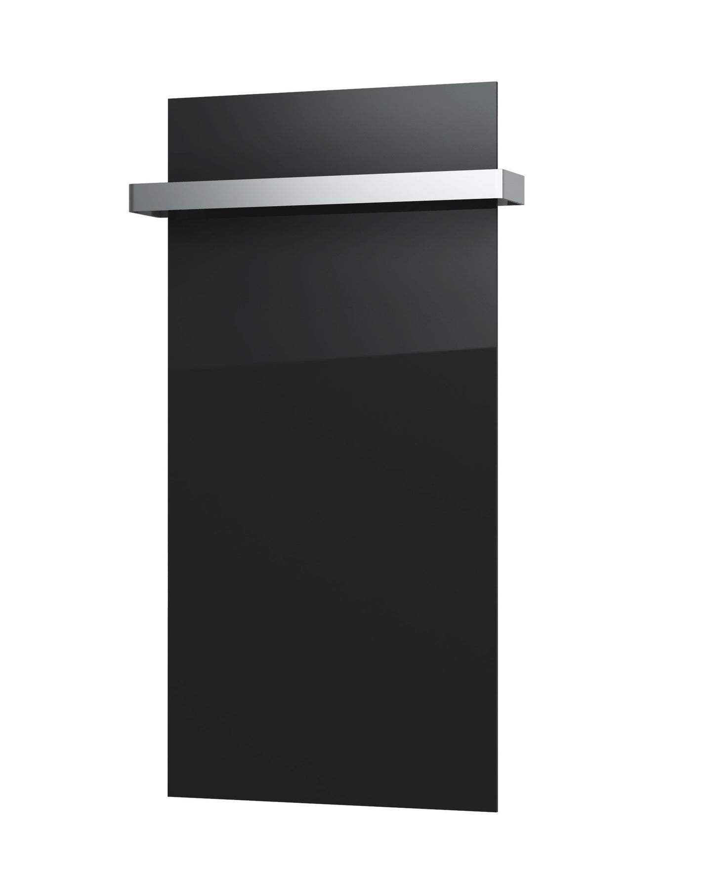Tweedekans - Ecosun GS-Serie infraroodpanelen wit of zwart wand of plafond - Afmetingen: 60 x 60 cm 300Watt, Afwerking: Zwart glas, Towel Rail: Zonder towel rail en toebehoren (alleen het paneel)