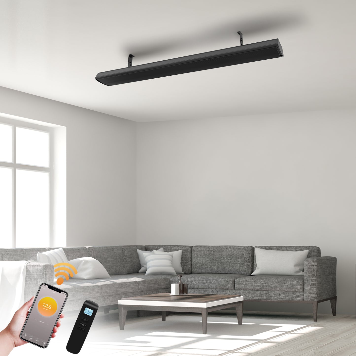 Infrarood terrasheater Fireside Friend met wifi en thermostaat