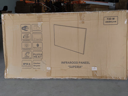 Tweedekans - QH-SP Wifi remote control verplaatsbaar infraroodpaneel- 720Watt 60 x 120 cm