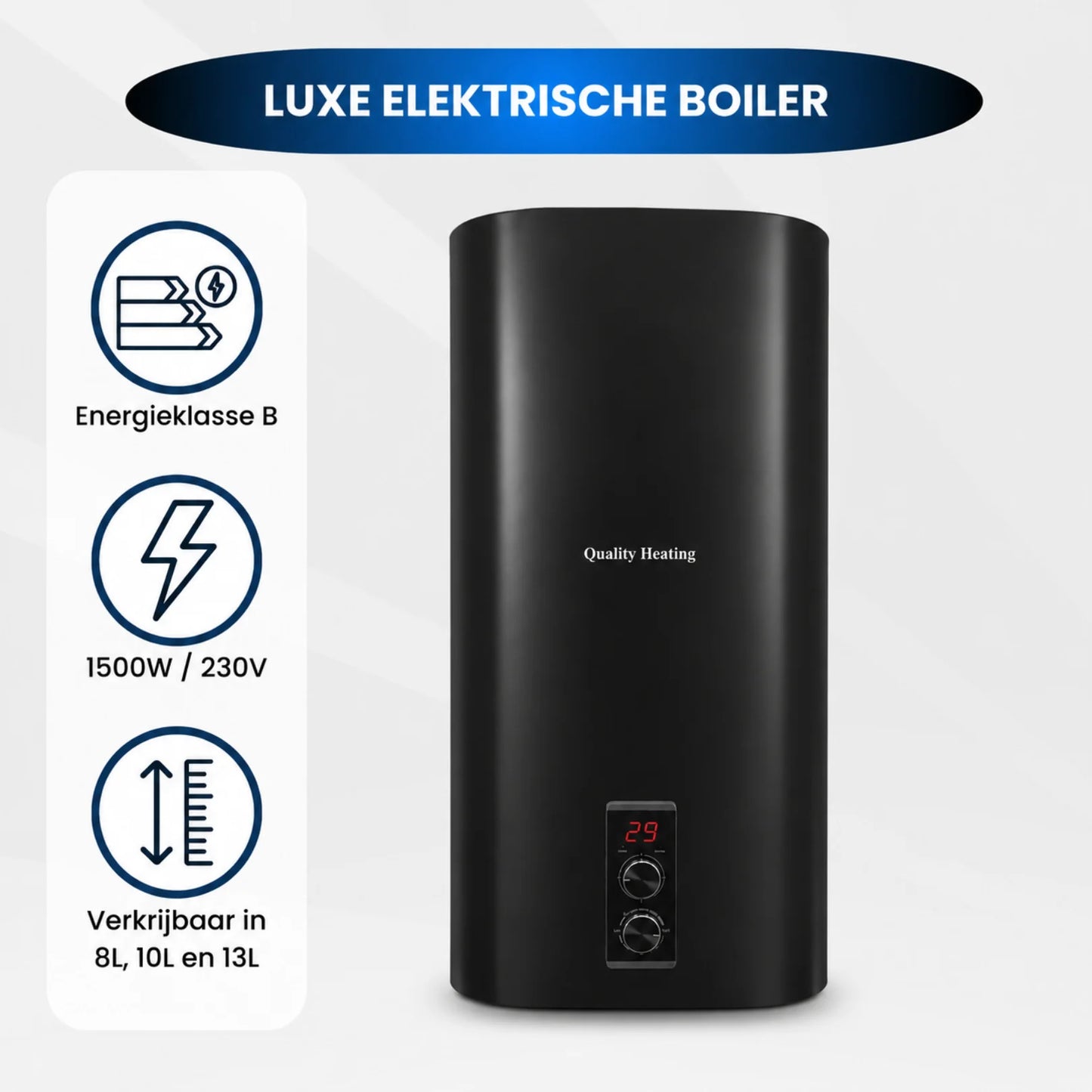 Tweedekans - 80 Liter QH dual tank elektrische boiler met digitale bediening - Default