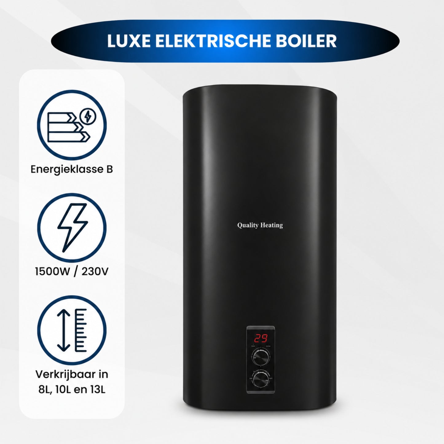 Tweedekans - 100 Liter QH dual elektrische boiler met mechanische bediening - Default