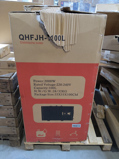 Tweedekans - 100 Liter QH dual vloermontage elektrische boiler met digitale bediening - 100Liter