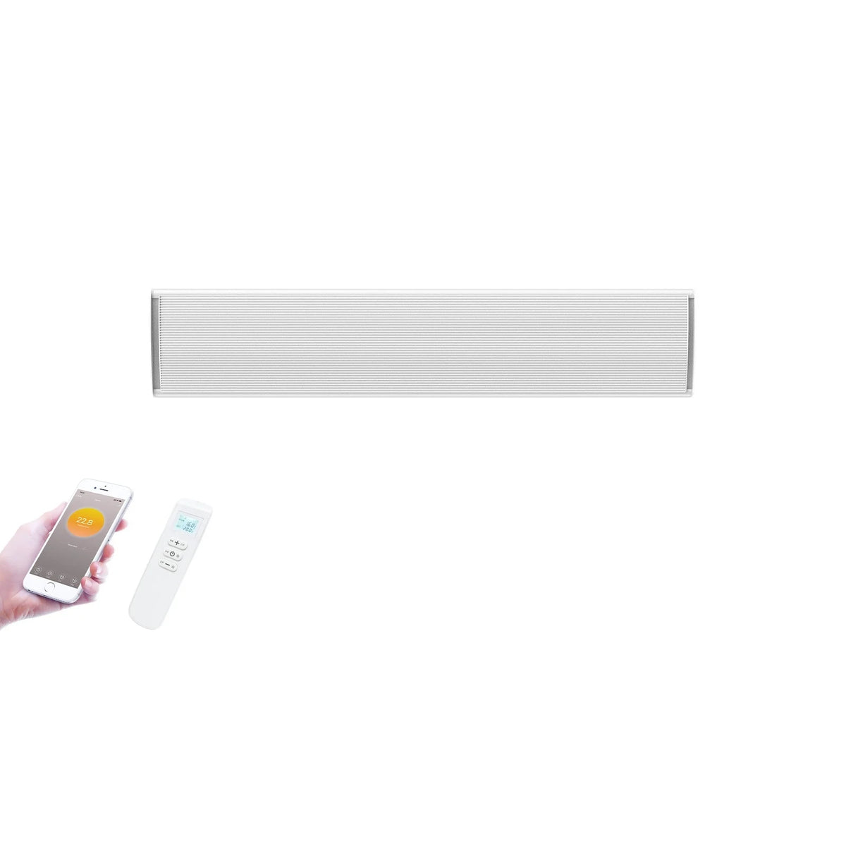 Seconde chance - Chauffage de terrasse infrarouge Whitewarm Wifi 1800 - 2400Watt - 1800Watt