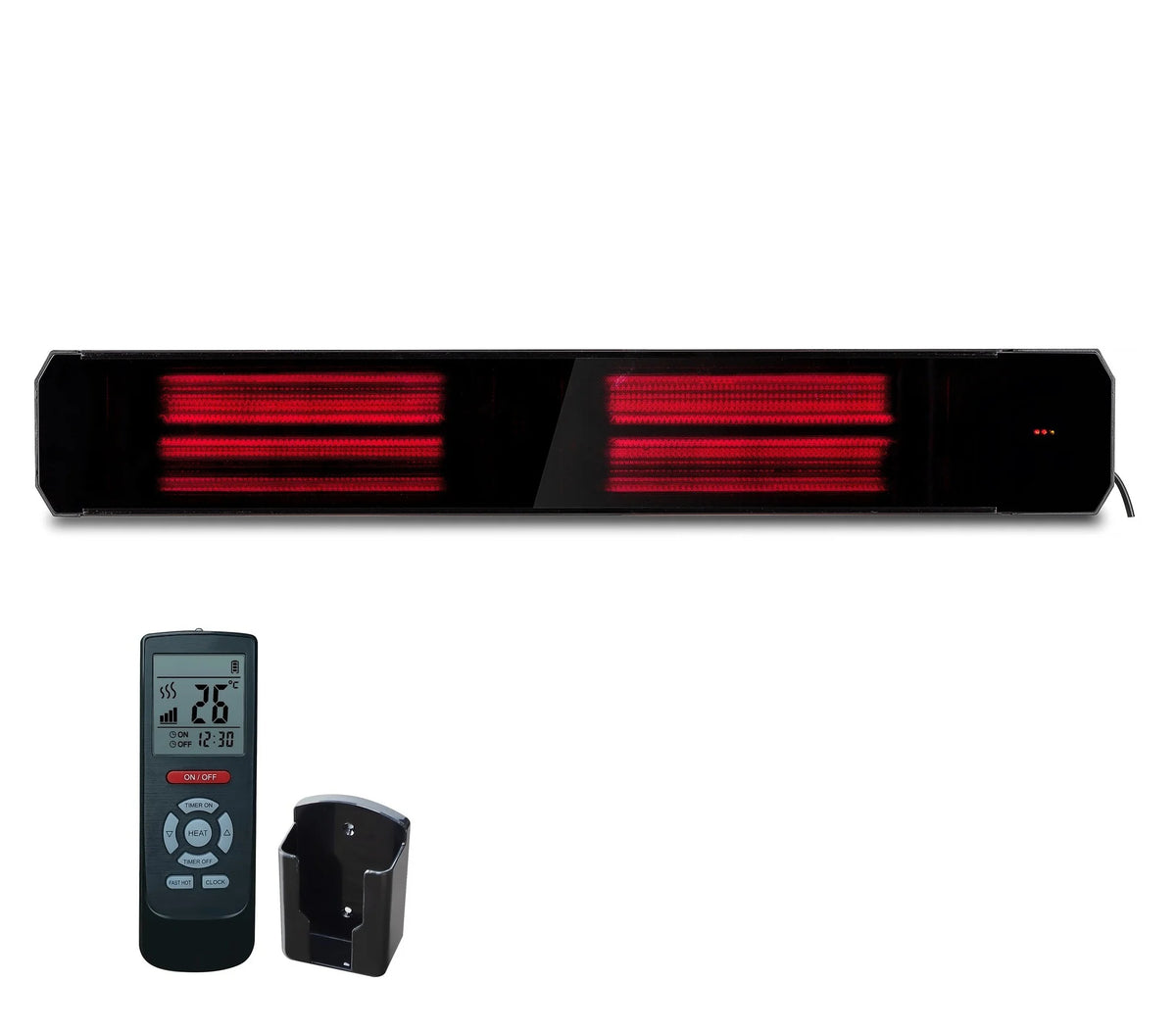 Seconde chance - Chauffage de terrasse infrarouge Calore chauffage noir réglable avec 1600 - 3200Watt - 2200Watt 1160*180*77mm