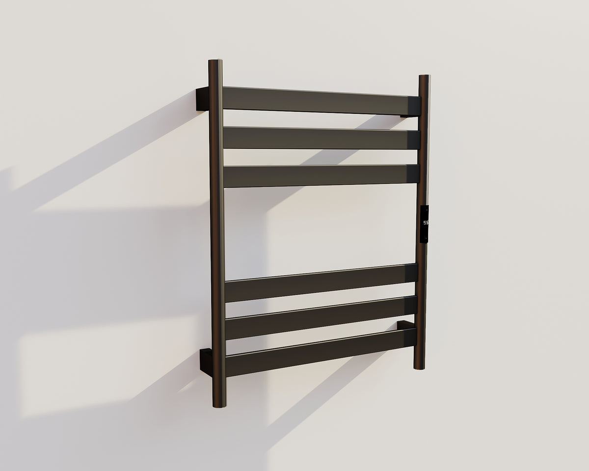 Seconde chance - Radiateur sèche-serviettes électrique noir avec thermostat A-CS06G-B - Noir
