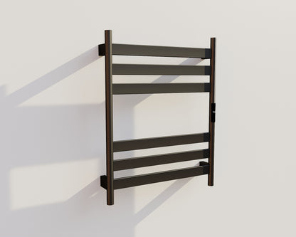 Tweedekans - Elektrische handdoek radiator zwart met thermostaat A-CS06G-B - Zwart
