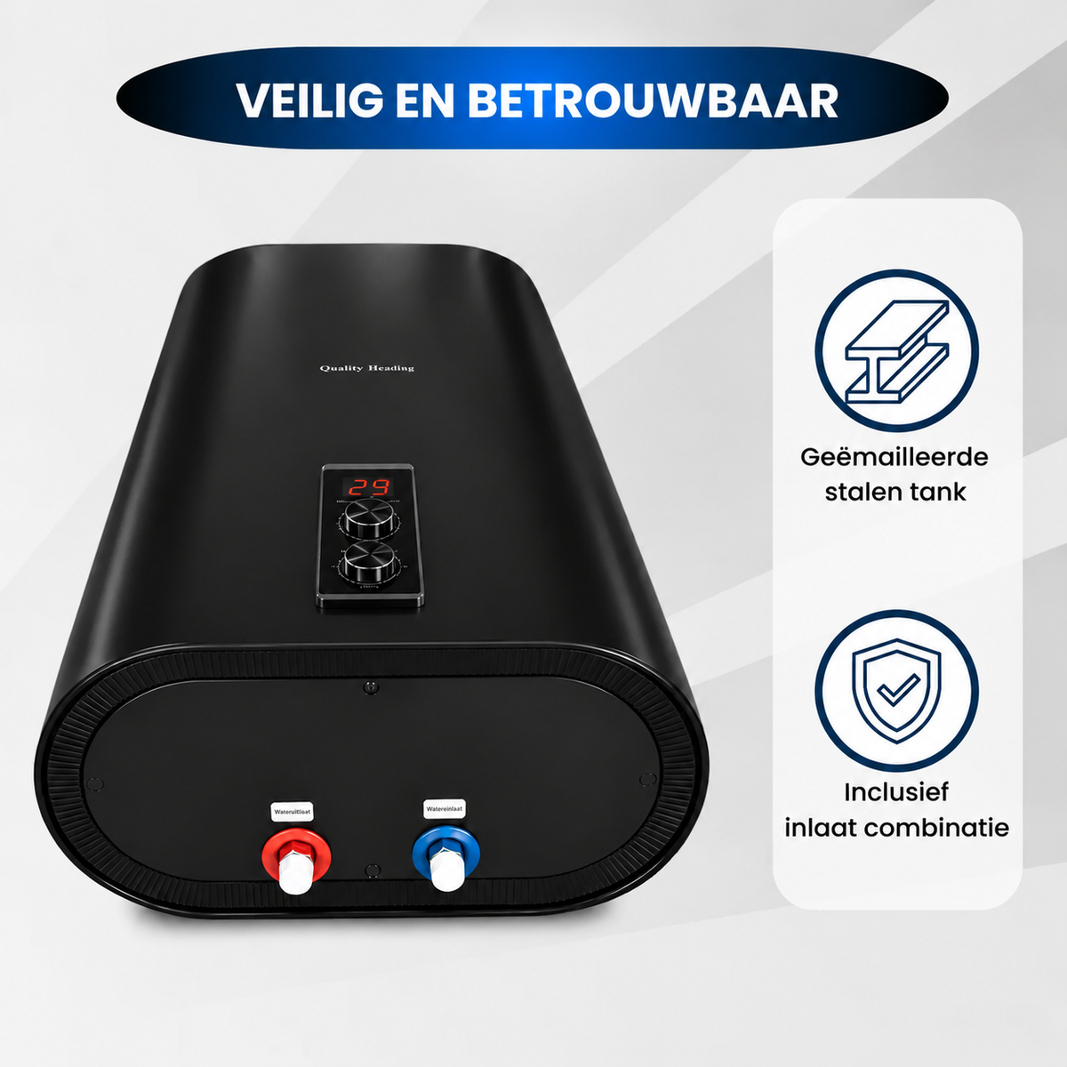 100 Liter QH dual elektrische boiler met mechanische bediening